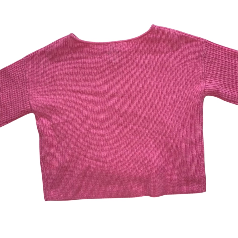 Nicole Miller Pink Merino Wool and Cashmere 3/4 Sleeve Knit Sweater - Picture 8 of 10